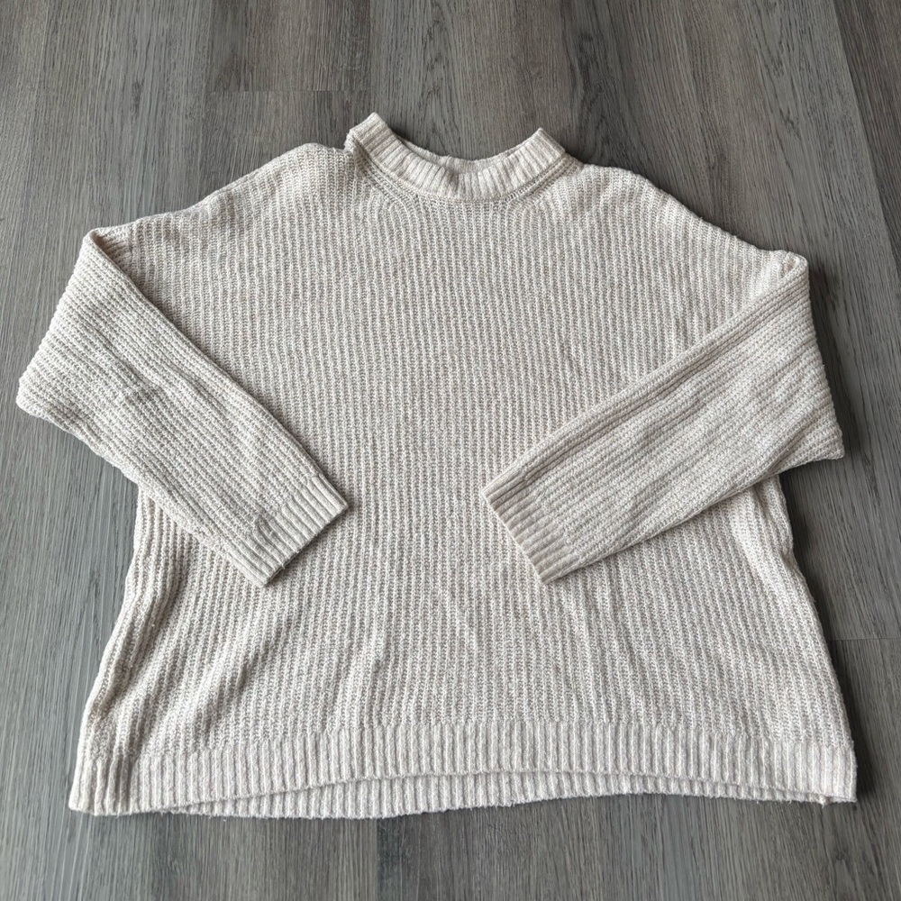 AMERICAN EAGLE: Cream Knit Sweater